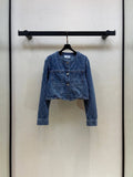 Diamond Stitch Cropped Jacket