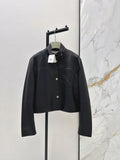 Loose Fit Button Leather Coat