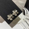 Crystal Four-Leaf Clover Stud Earrings