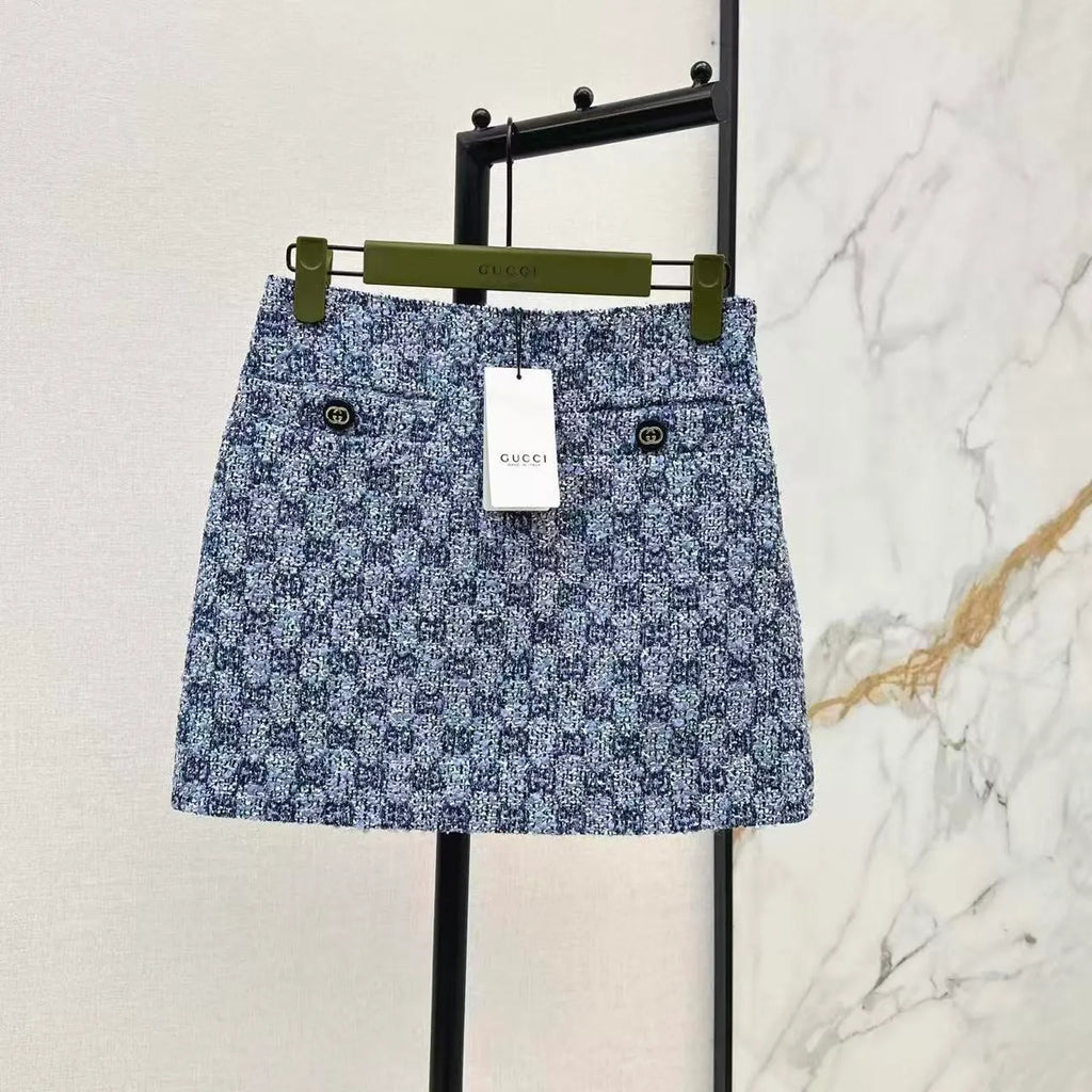 Tweed Vest and Skirt Set