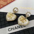Heart-Shaped Pearl Earrings