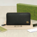Obsidian Grained Zip Long Wallet