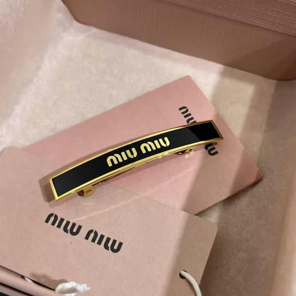 Enamel Gold Letter Spring Clip