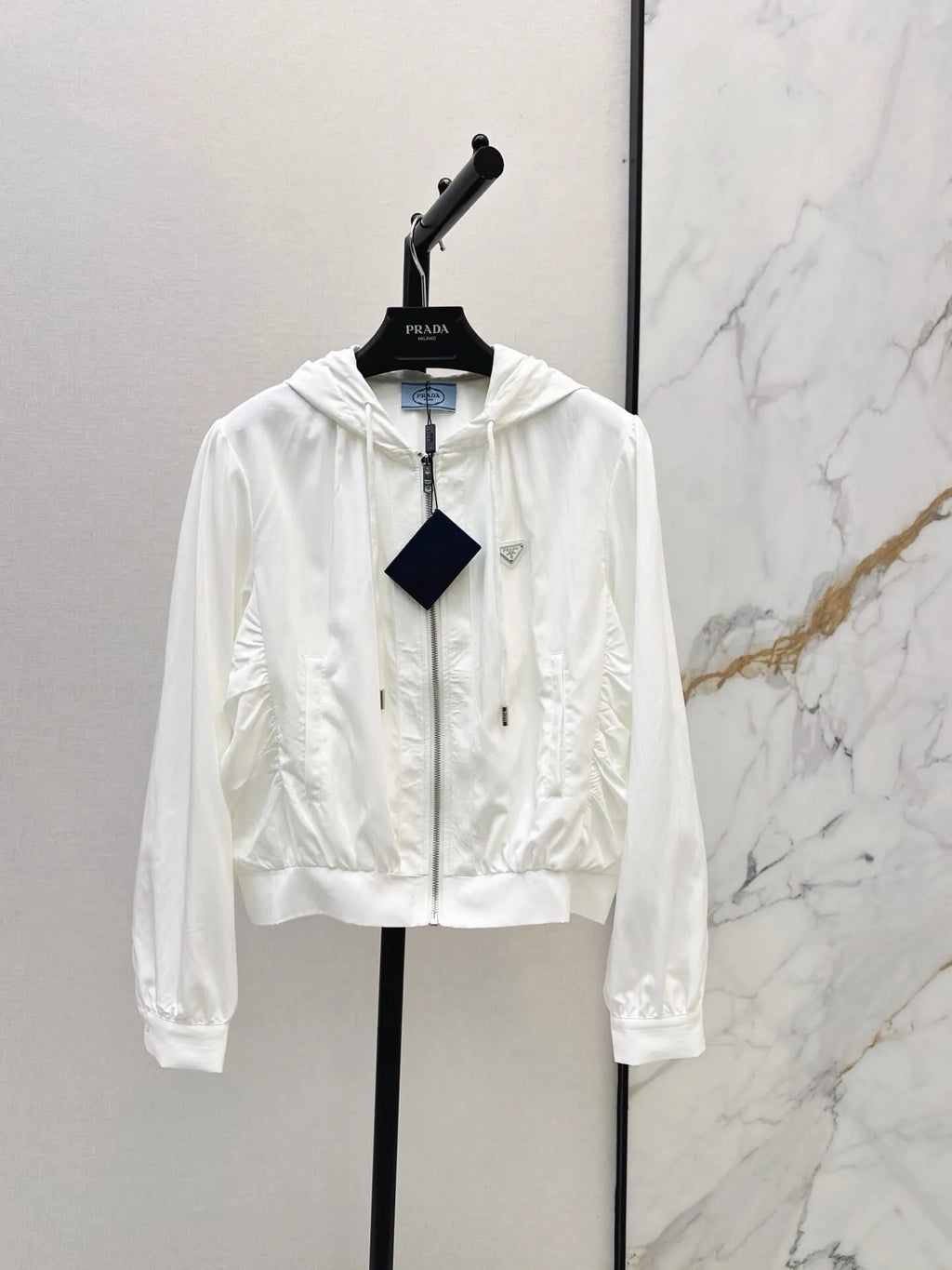 Triangle Hooded Cropped Jacket