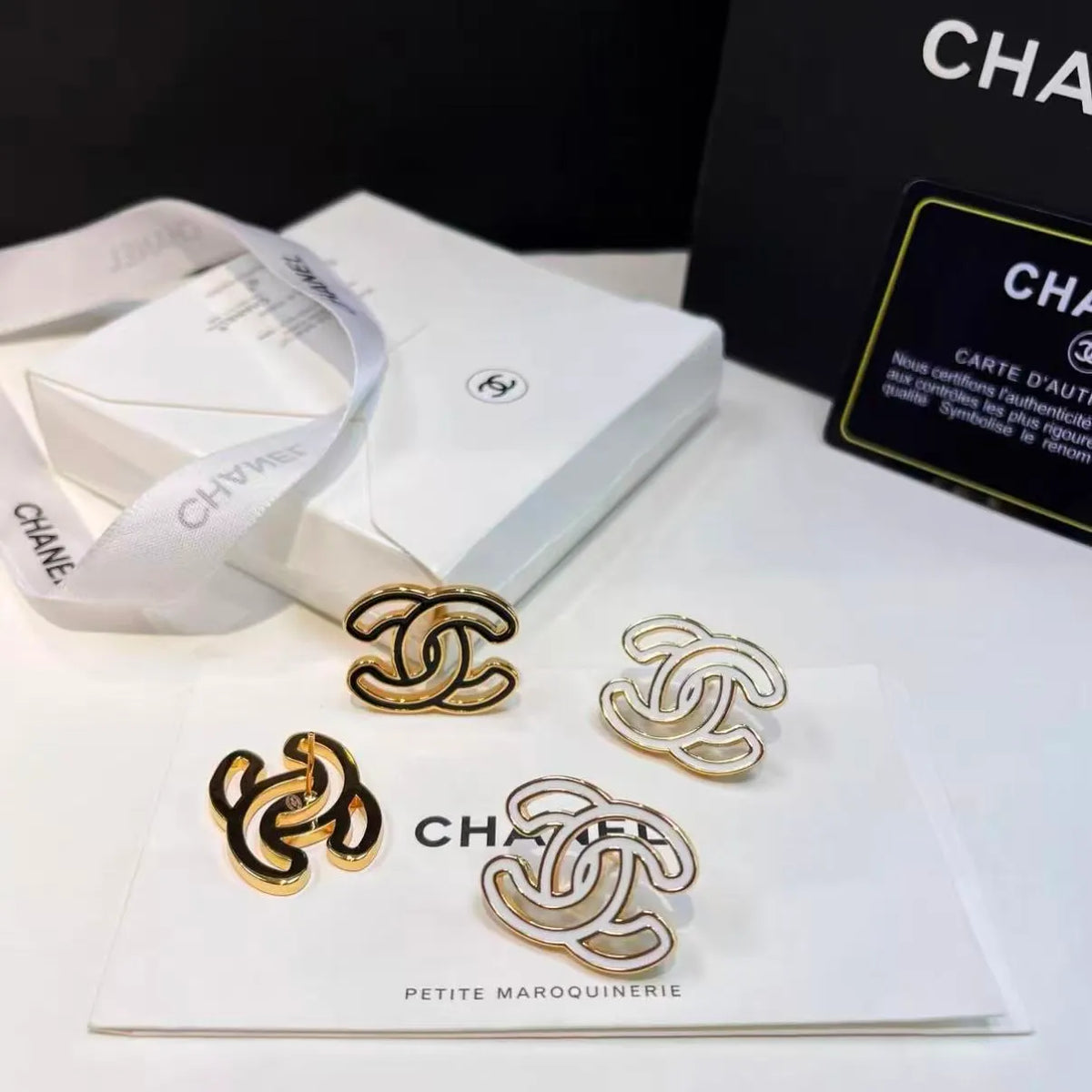 Hollow Double C Earrings