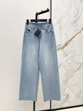 Light Wash Straight Jeans