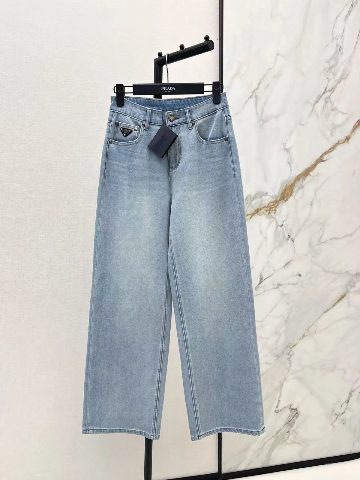 Light Wash Straight Jeans