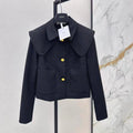 Nautical Collared Cropped Jacket