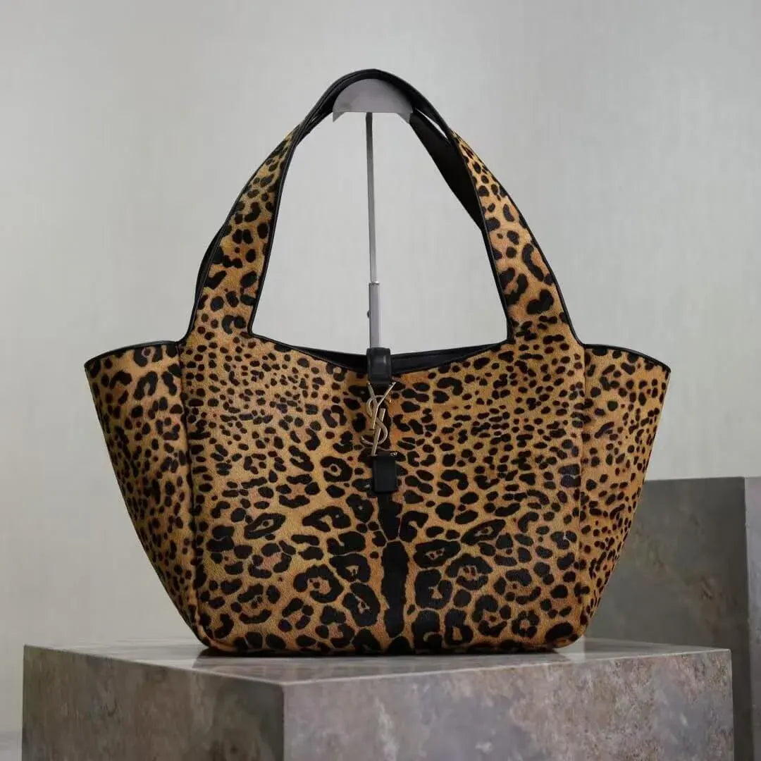 Modern Vintage Leopard Print Hobo Bag