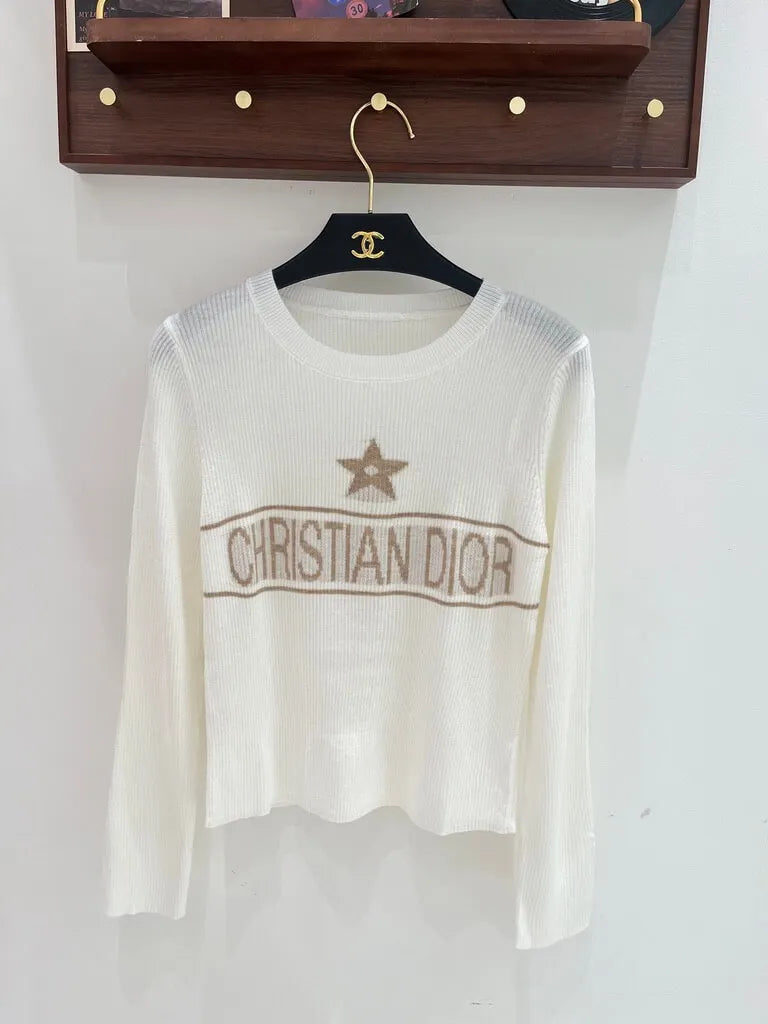 Contrast Thin Ribbed Long Sleeve