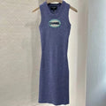 Candy Color Knitted Small Hole Cuff Dress