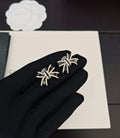 Diamond Bow Stud Earrings