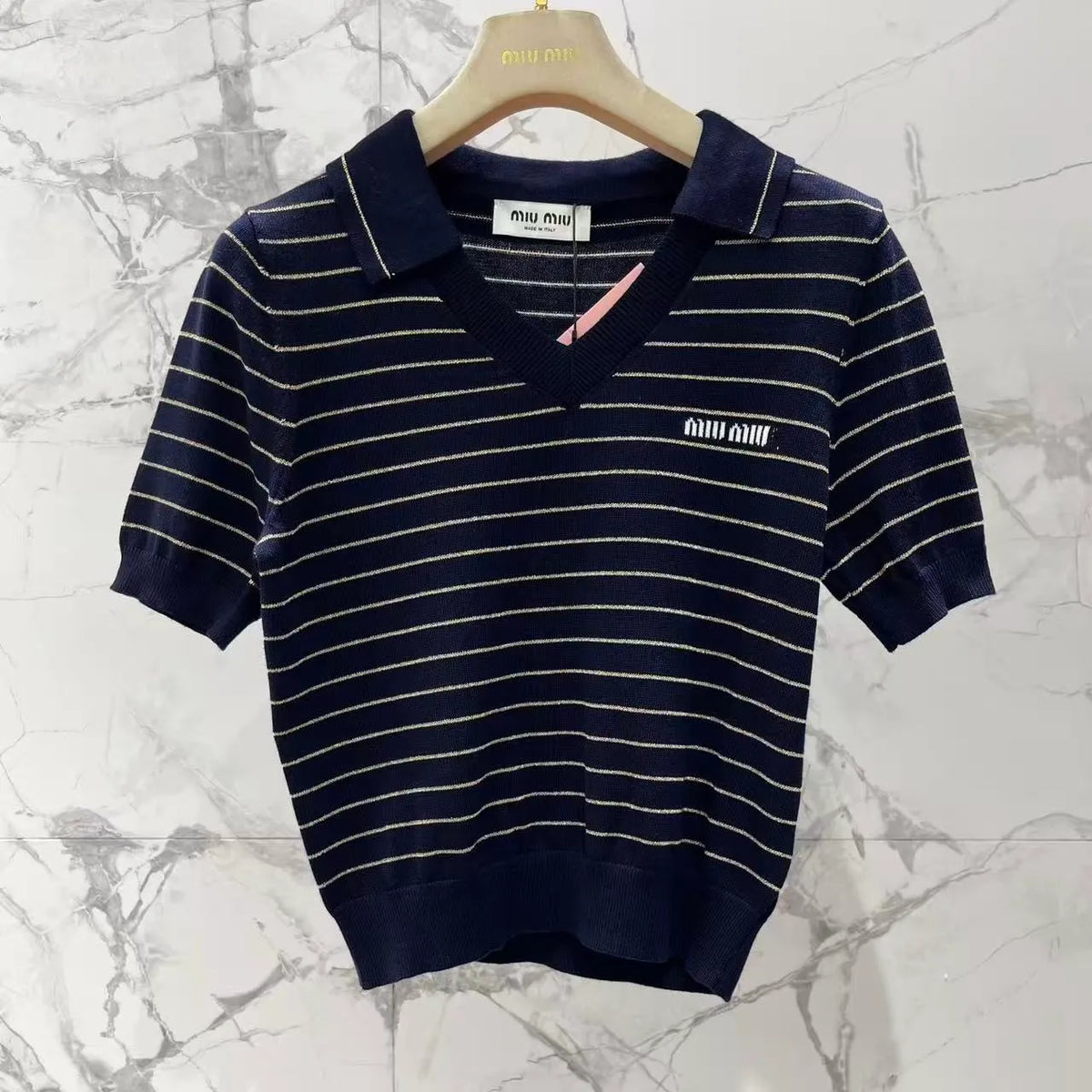 Color-Block Stripe Knit Top