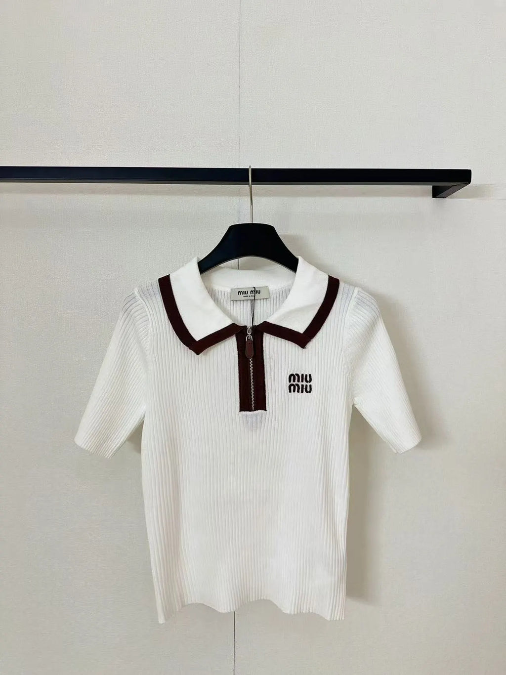 Half-Zip Collared Short Sleeve