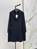 Classic Lapel Straight Wool Coat