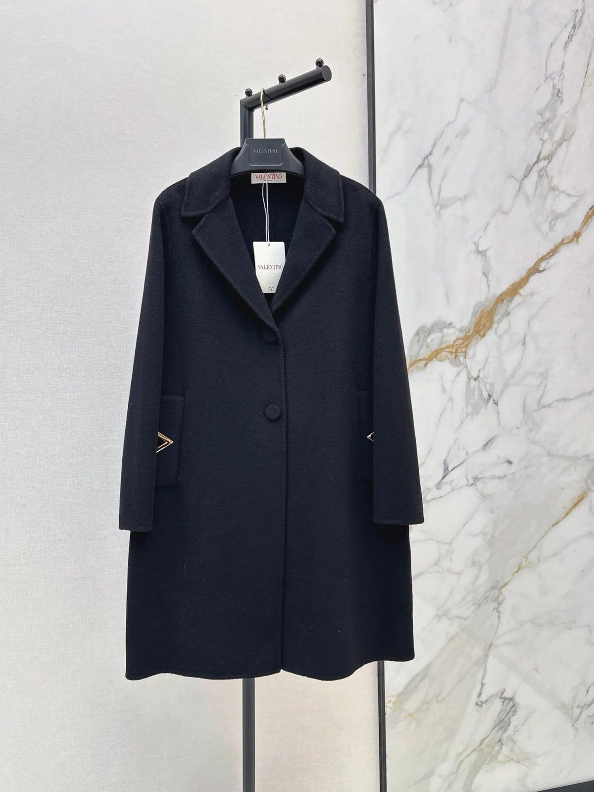 Classic Lapel Straight Wool Coat