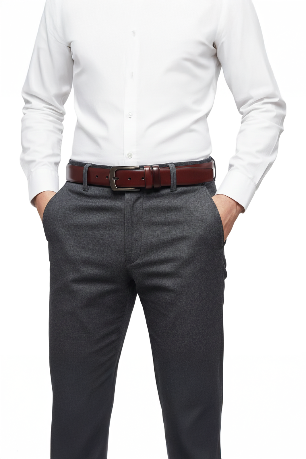 Plain Dark Brown Formal Belt
