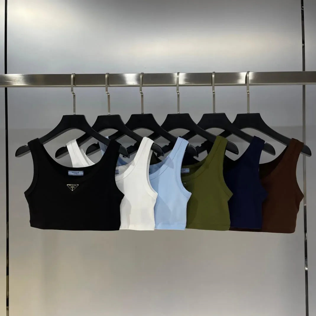 Classic Cropped Solid Color Vest