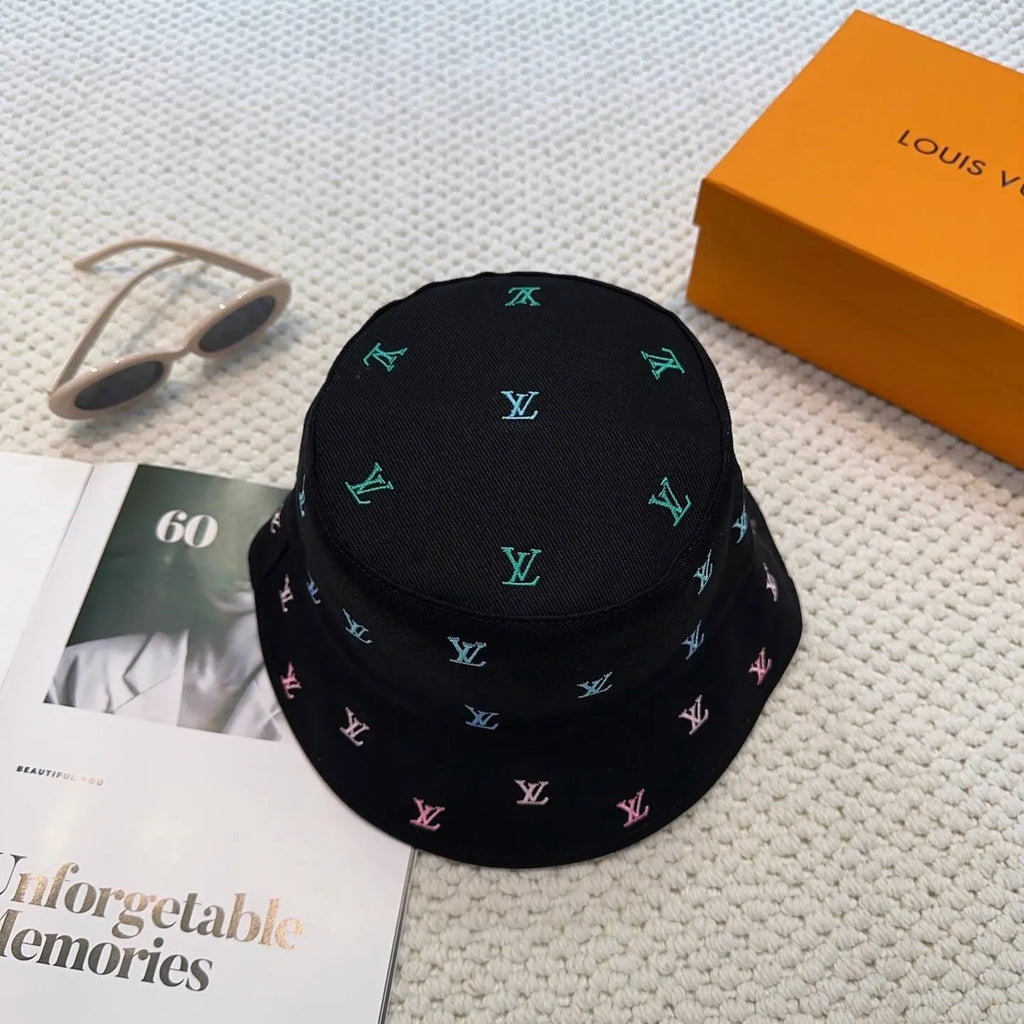 Multi-Color Embroidered Reversible Trendy Bucket
