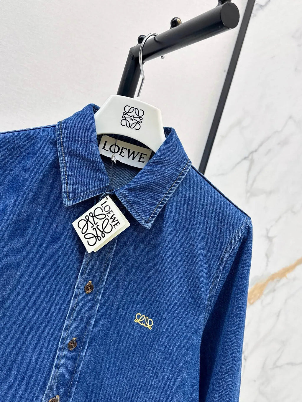 Cropped Shirt Wide Leg Denim Set