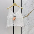 Boho Crochet Crop Vest
