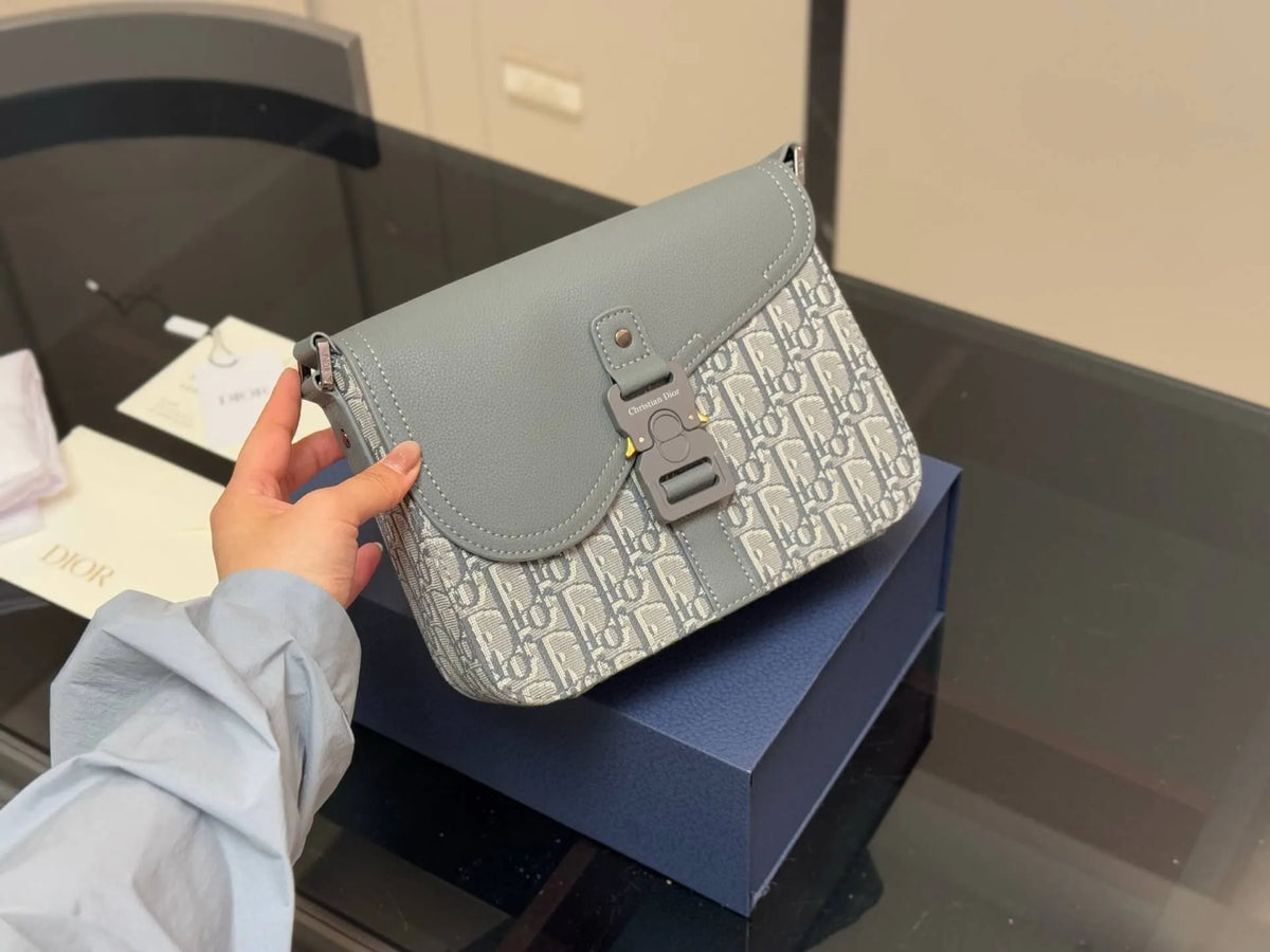 Light-Colored Messenger Bag