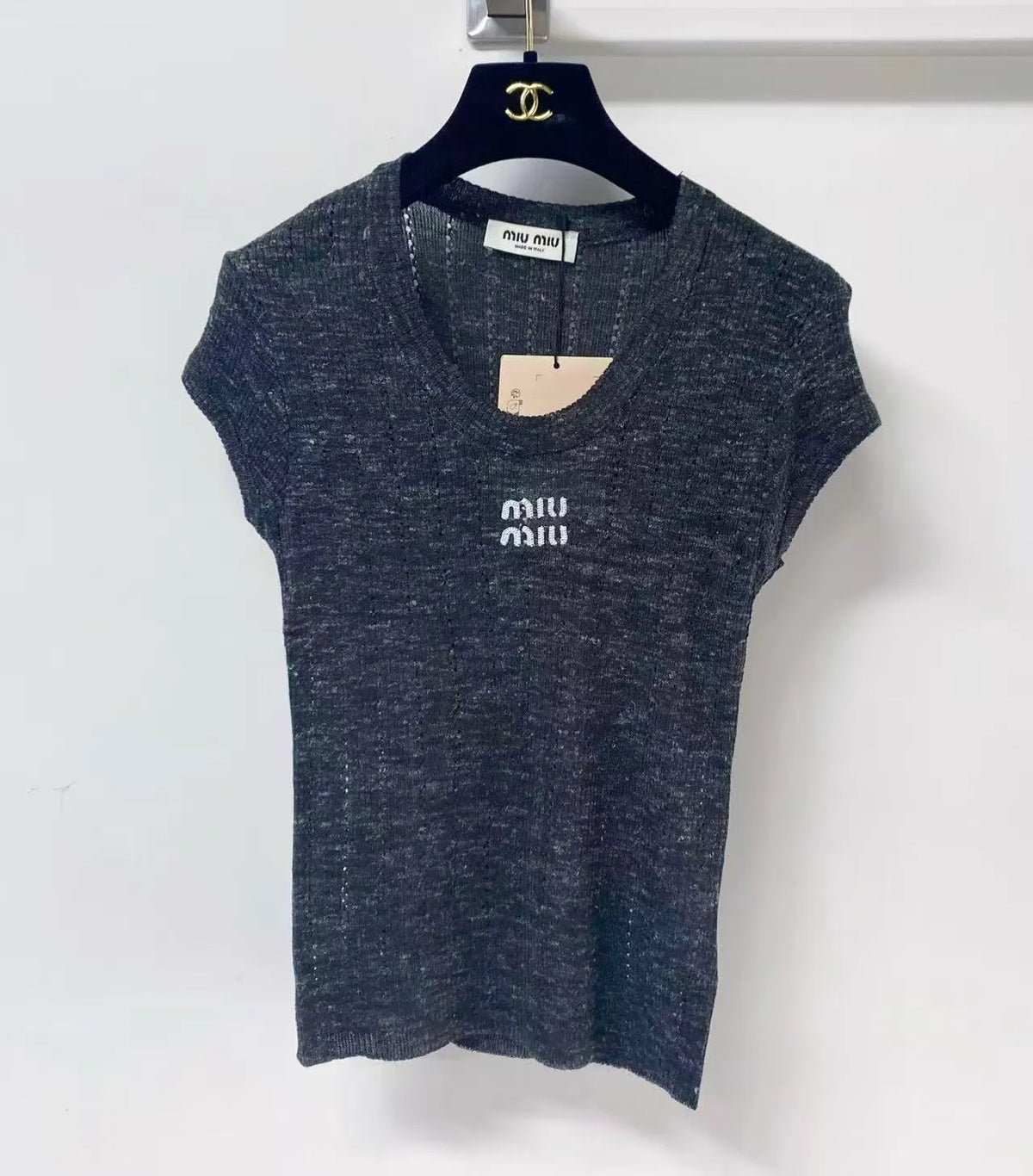Breathable Embroidered Knit Top
