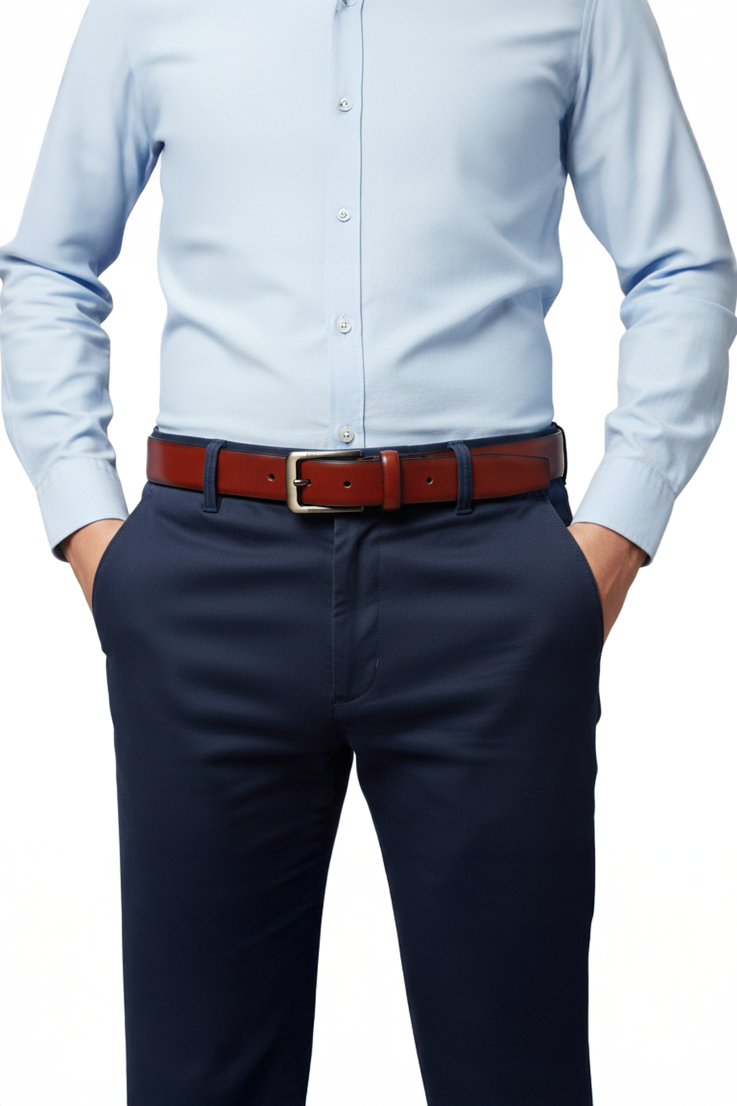 Plain Light Brown Formal Belt