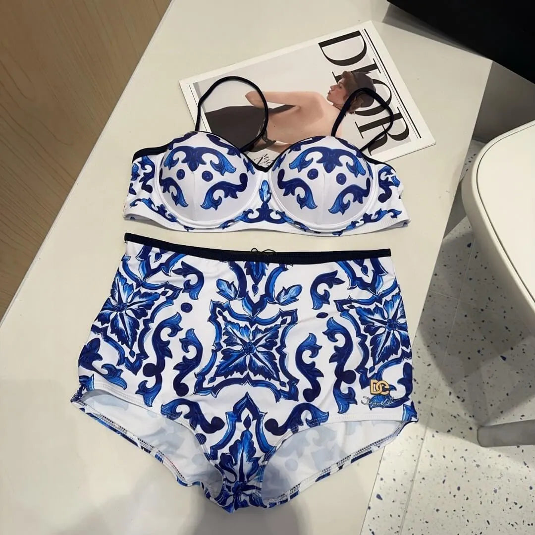 Blue Willow Pattern Swimsuit