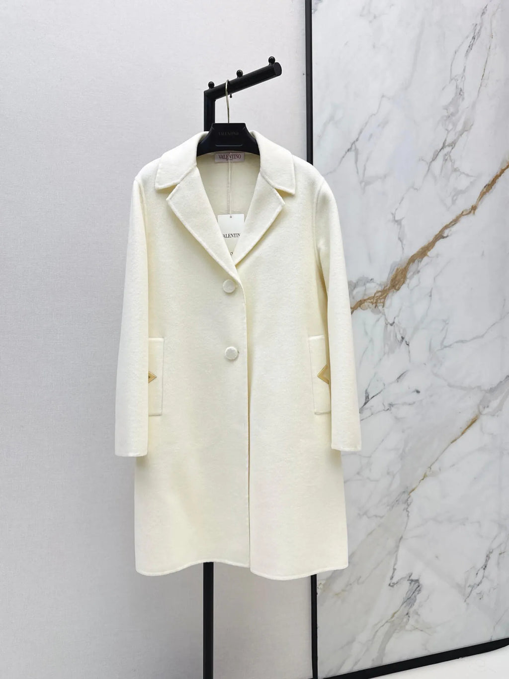 Classic Lapel Straight Wool Coat