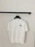 Four-Leaf Clover Embroidery Short Sleeve