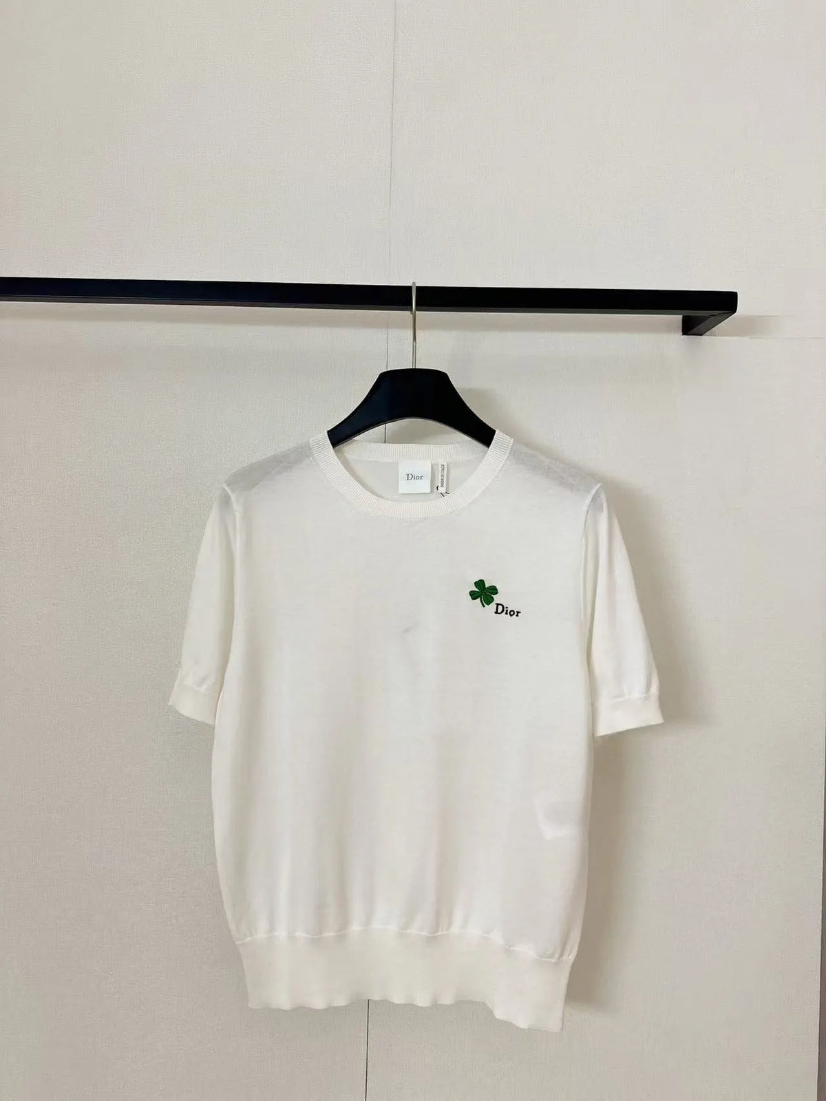 Four-Leaf Clover Embroidery Short Sleeve