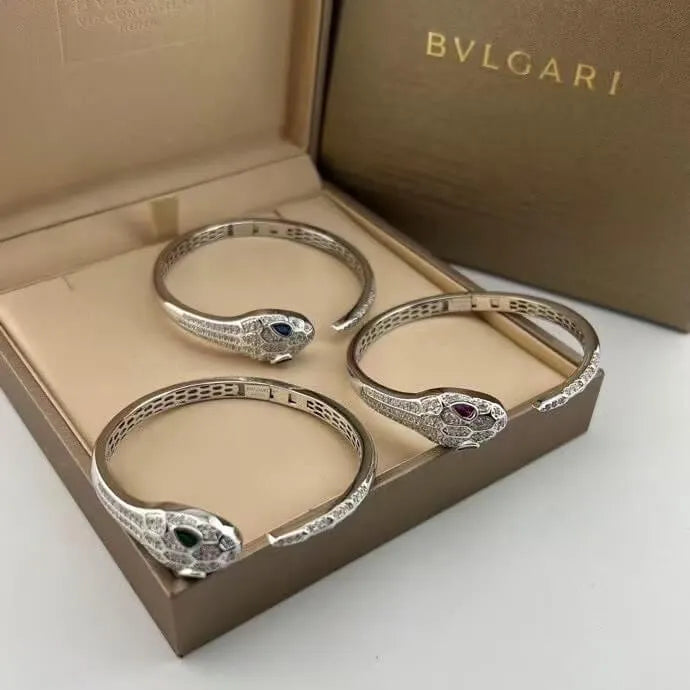 Serpent Collection Colored Diamond-Eye Bracelet