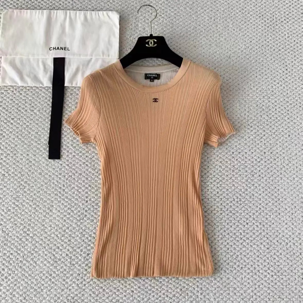 Ribbed Knit Short Sleeve