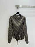 Self Belt Long Sleeve Shirt