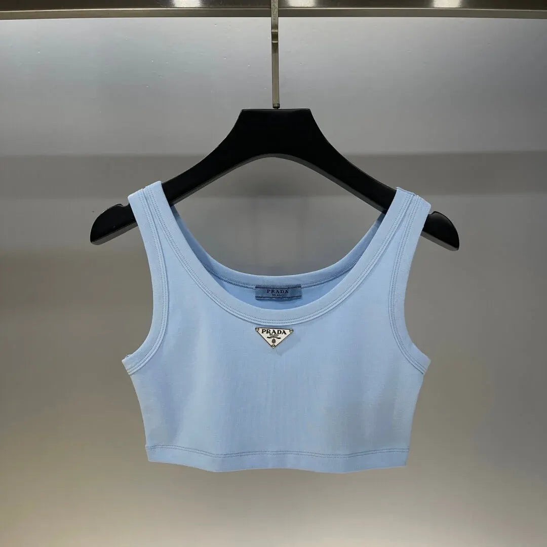 Classic Cropped Solid Color Vest