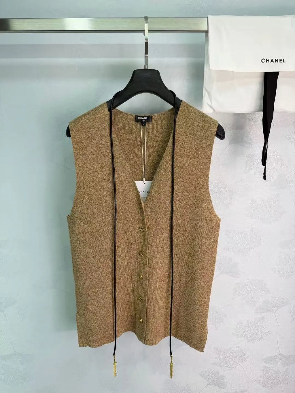 Retro Knit Vest & Wide-Leg Pants Set