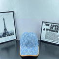 Color-Block Brim Denim Dome Cap