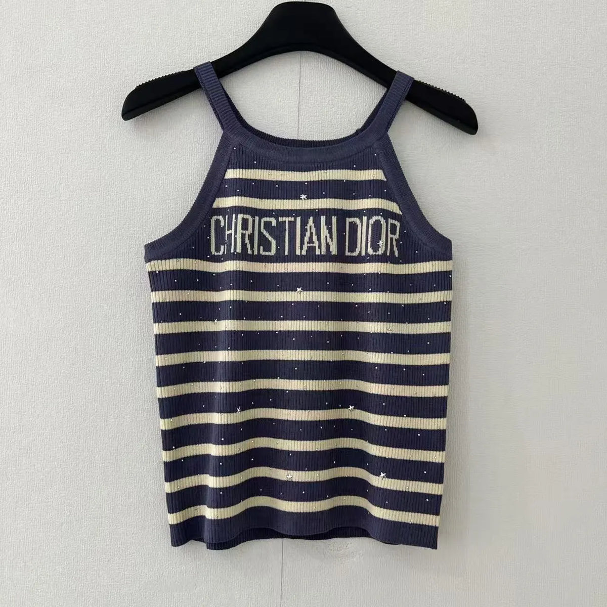 Rhinestone Stripe Detail Vest