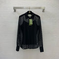 Diamond Jacquard Long Sleeve Shirt