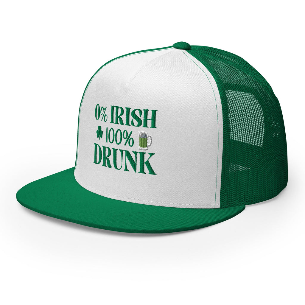 0% Irish 100% Drunk Trucker Cap