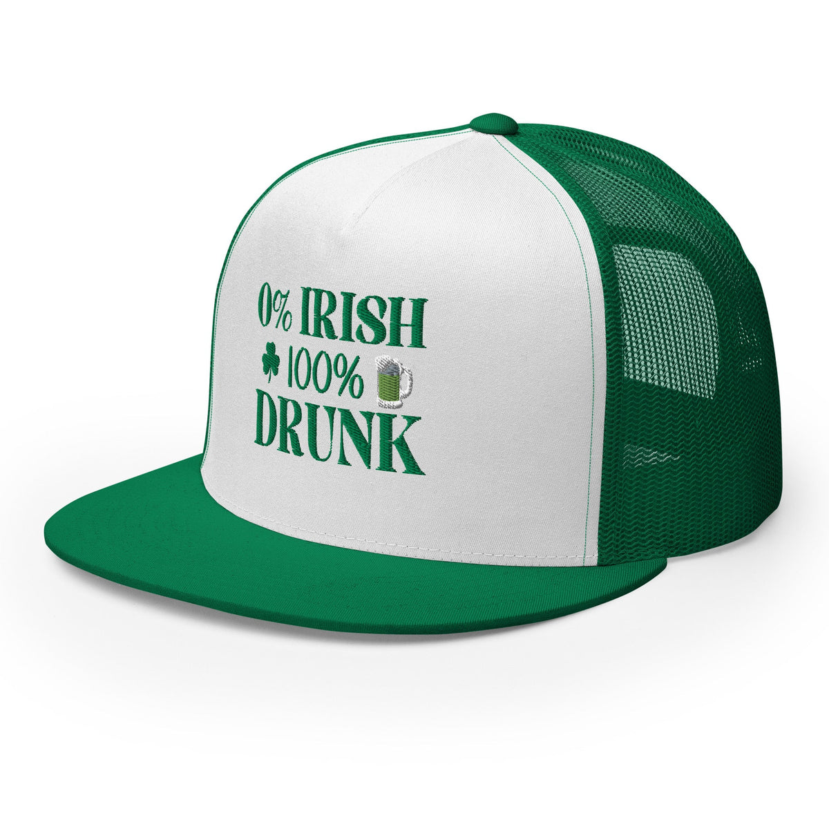0% Irish 100% Drunk Trucker Cap