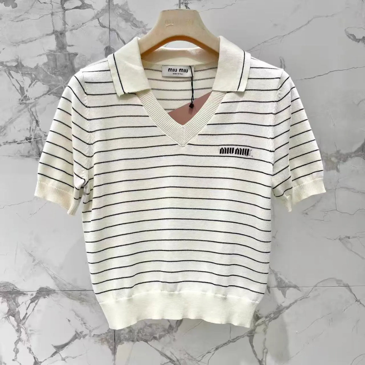 Color-Block Stripe Knit Top