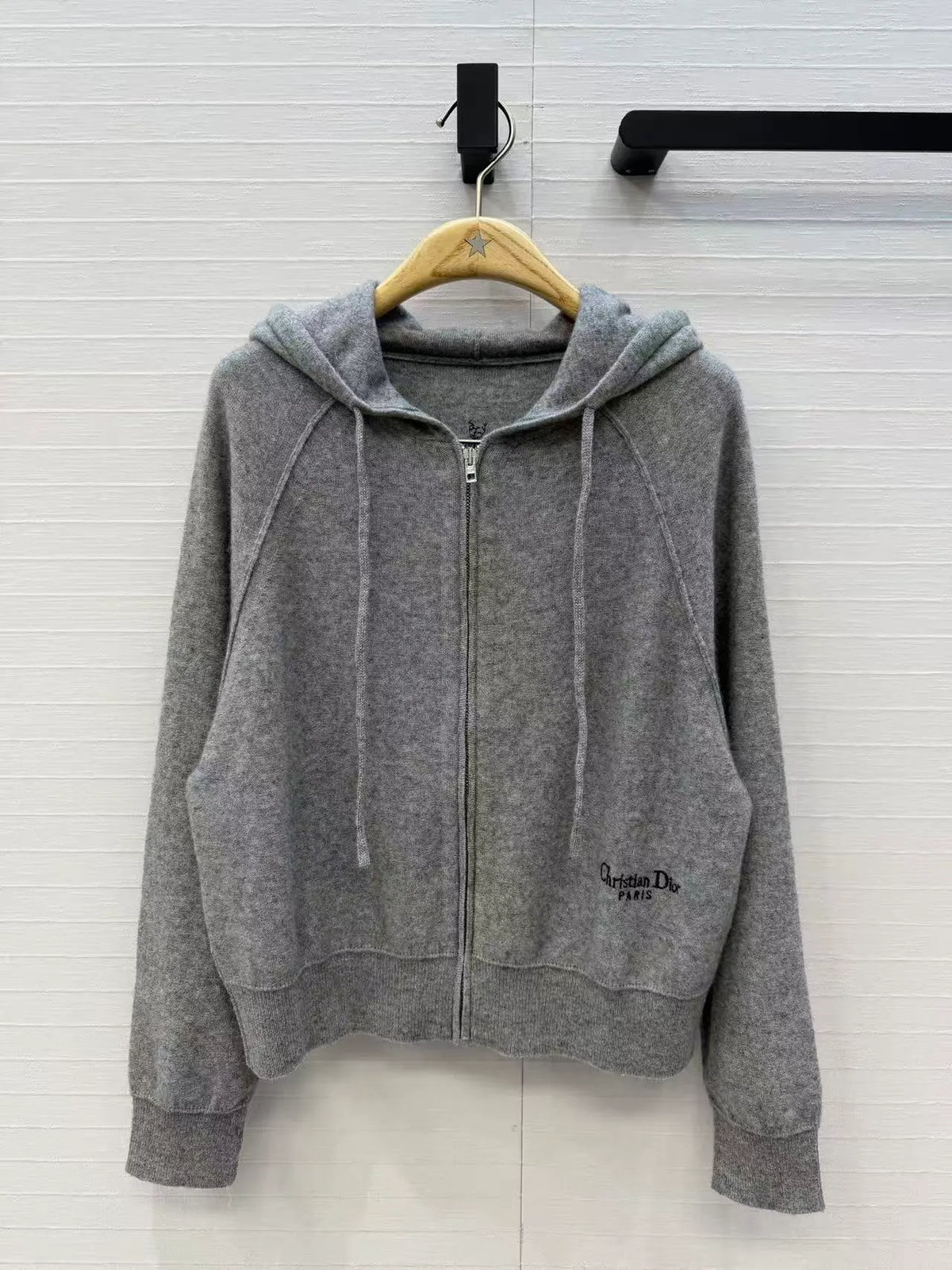Cashmere Embroidered Hooded Jacket
