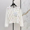 Colorful Floral Openwork Cardigan