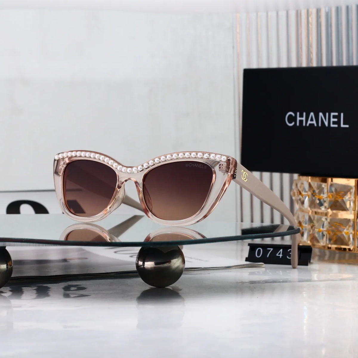Pearl-Accented Sunglasses