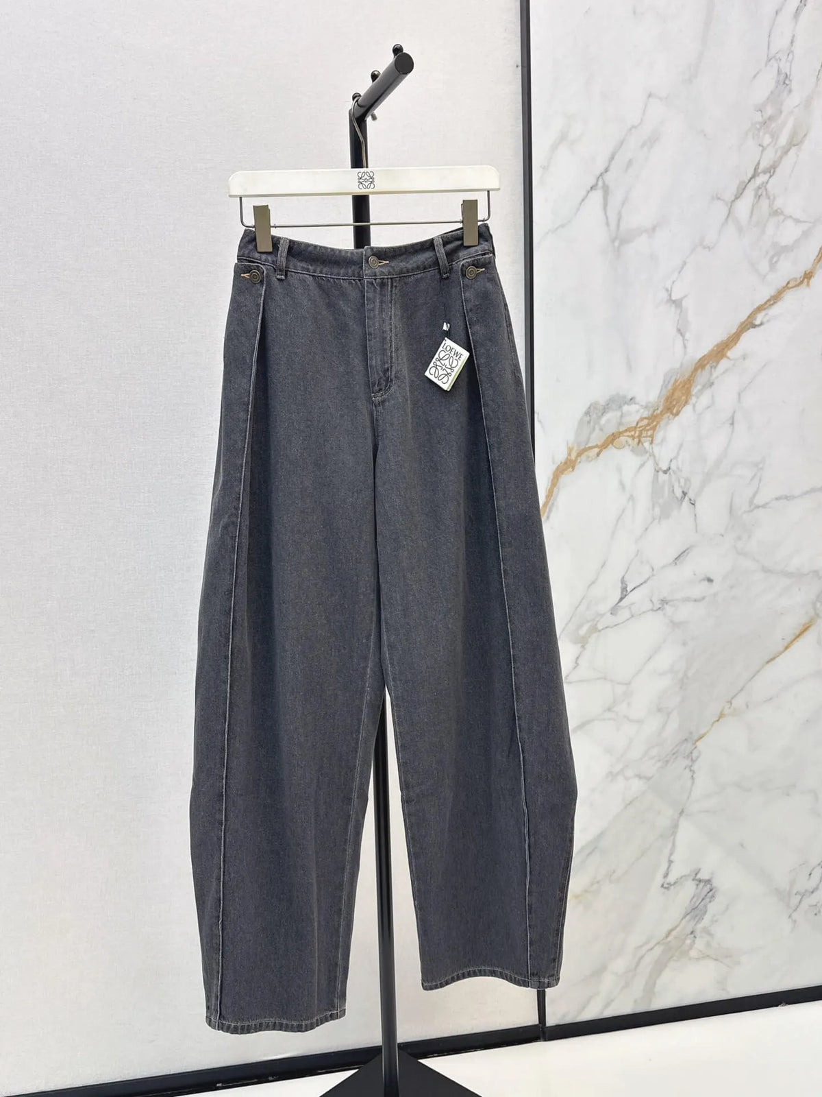 Cropped Shirt Wide Leg Denim Set