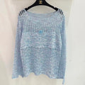 Vertical Mesh Knit Top