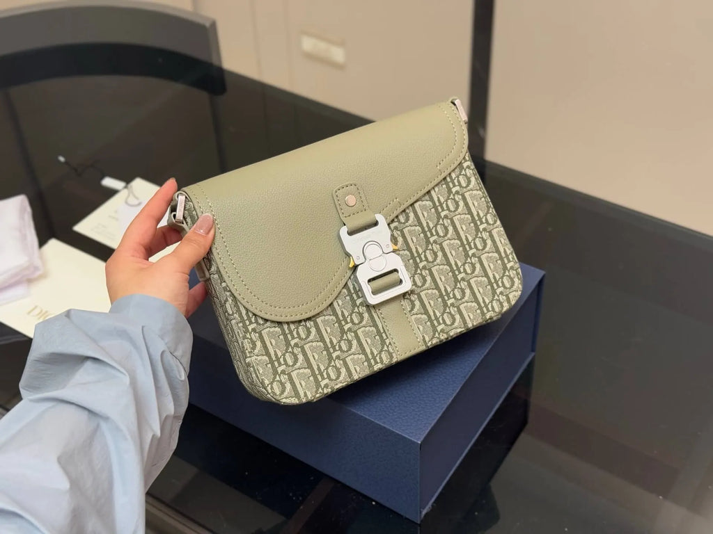 Light-Colored Messenger Bag