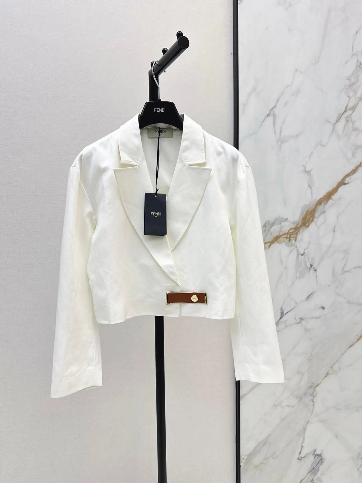 White Blazer and Yellow Skirt Set